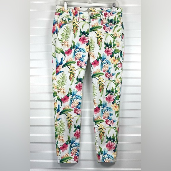 Tommy Bahamas Floral tropical Multi-Colored Skinny Ankle Pants Size 29X28 - Picture 1 of 16